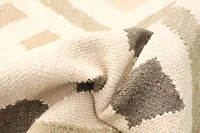 ECARPETGALLERY 5'0" x 7'8" Flat-weaves & Kilims Organica Hand Made Area Rug for Living Room, Dining Room and Bedroom in Ivory