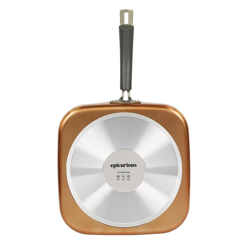 12"/30.48 Épicure Aluminium Carré Griddle Cuivre