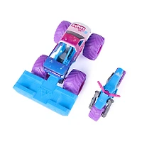 Monster Jam Sparkle Smash Monster Truck and Dirt Bike Vehicle 2-Pack, 1:64 Scale