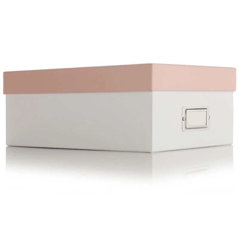Pinnacle Frames and Accents Photo Box Pink and White