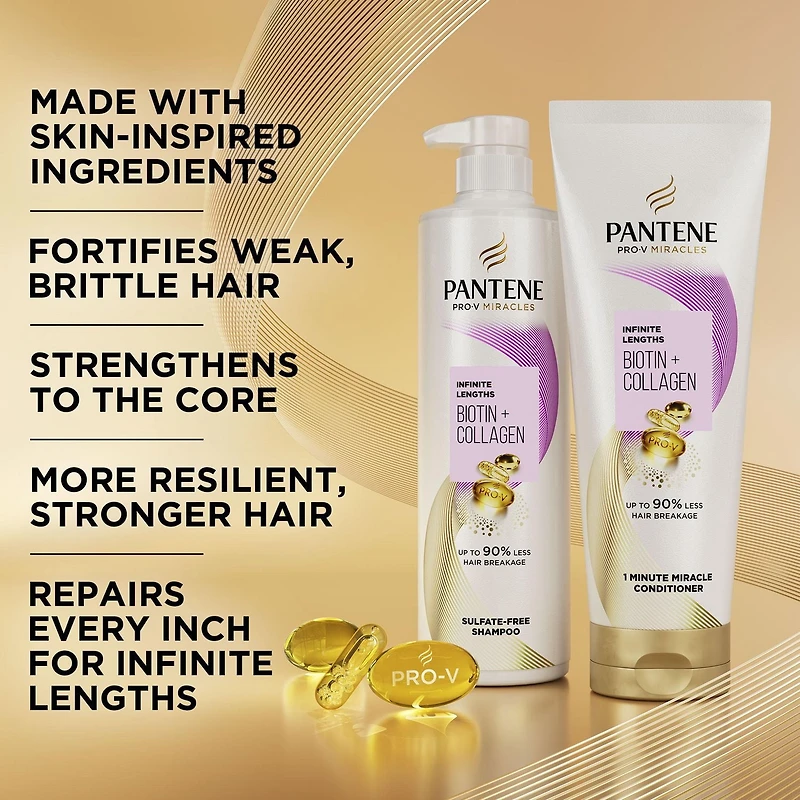 Pantene Pro-V Miracles Infinite Lengths Biotin + Collagen 1 Minute Miracle Conditioner, 325ML