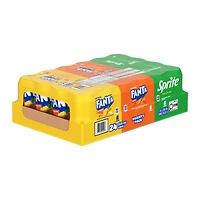 Emballage mixte de 24 canettes de Fanta Emballage de 24 boissons gazeuses Sprite et Fanta aromatisées aux fruits en canette de 355 mL