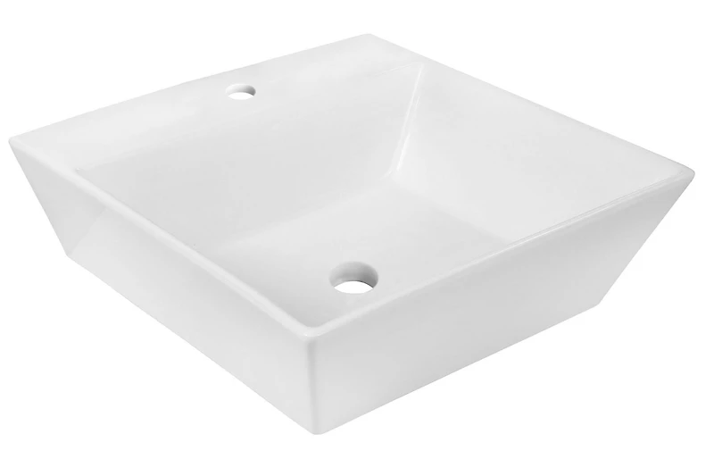 American Imaginations AI-31399 16,5 pouces W au-dessus du navire blanc de compteur pour le perçage de centre de 1 trou