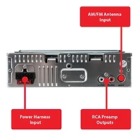 Dual Electronics XDC100BT Single DIN Car Stereo with CD Player, Bluetooth, USB