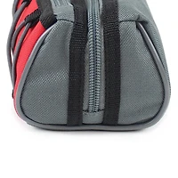 Pen + Gear Étui à crayons Sporty 2 à fermeture éclair avec cordon élastique bungee gris et languettes noires