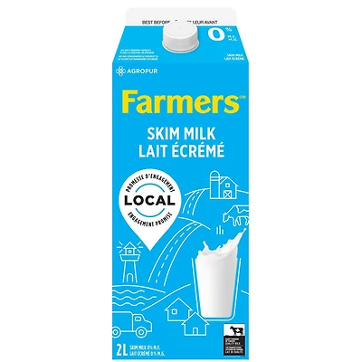 Lait écrémé 0 % Farmers 2L