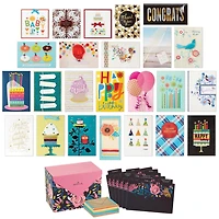 Boîte de 24 cartes variées fabriquées à la main, Hallmark, motifs floraux modernes – Cartes de fête, cartes pour les fêtes prénatales, cartes de mariage, cartes de condoléances, cartes « Je pense à to