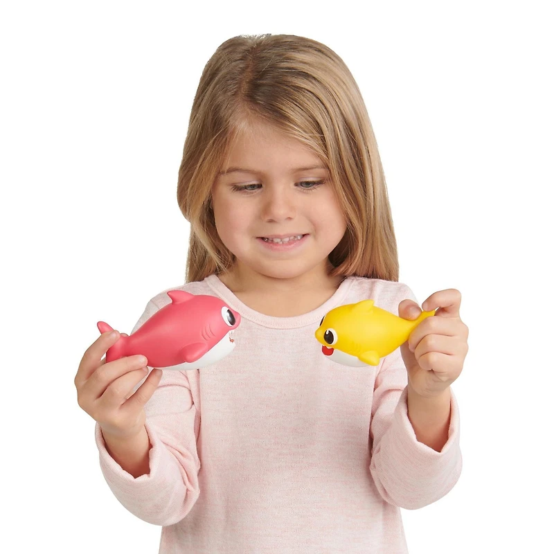 Pinkfong - jouet arroseur de bain - Bébé requin - 4 pack - Par WowWee