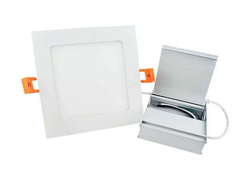 American Imaginations 48 Pieces Set Of 6-in. W Square Aluminum Semi-Recessed Pot Lights In White AI-29255
