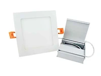 American Imaginations 48 Pieces Set Of 6-in. W Square Aluminum Semi-Recessed Pot Lights In White AI-29255