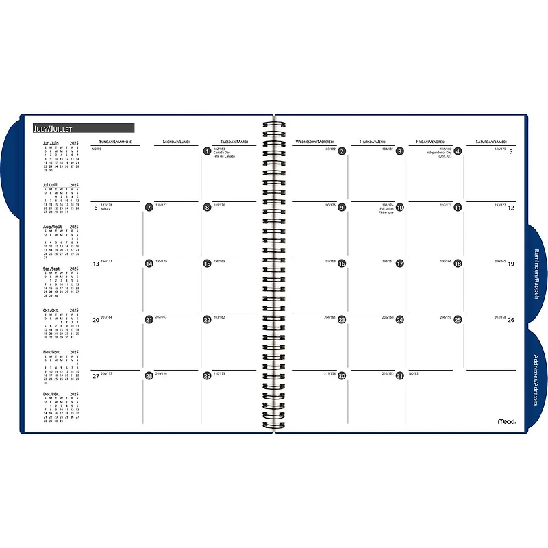 Mead® 2026 Weekly Large Poly Planner, Assorted Colours, Planner