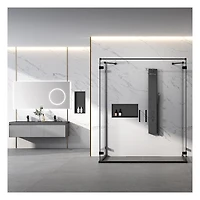 Niche de douche murale d'akuaplus® 12 po x 24 po, avec tablette fait en acier inoxydable.