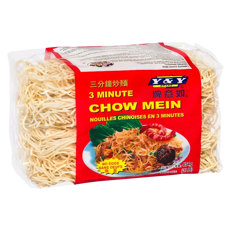 Y & Y 3 Minute Chow Mein Noodles 454g