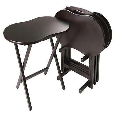 Skippy 5Pc Snack Table Set in Espresso Finish - 92532