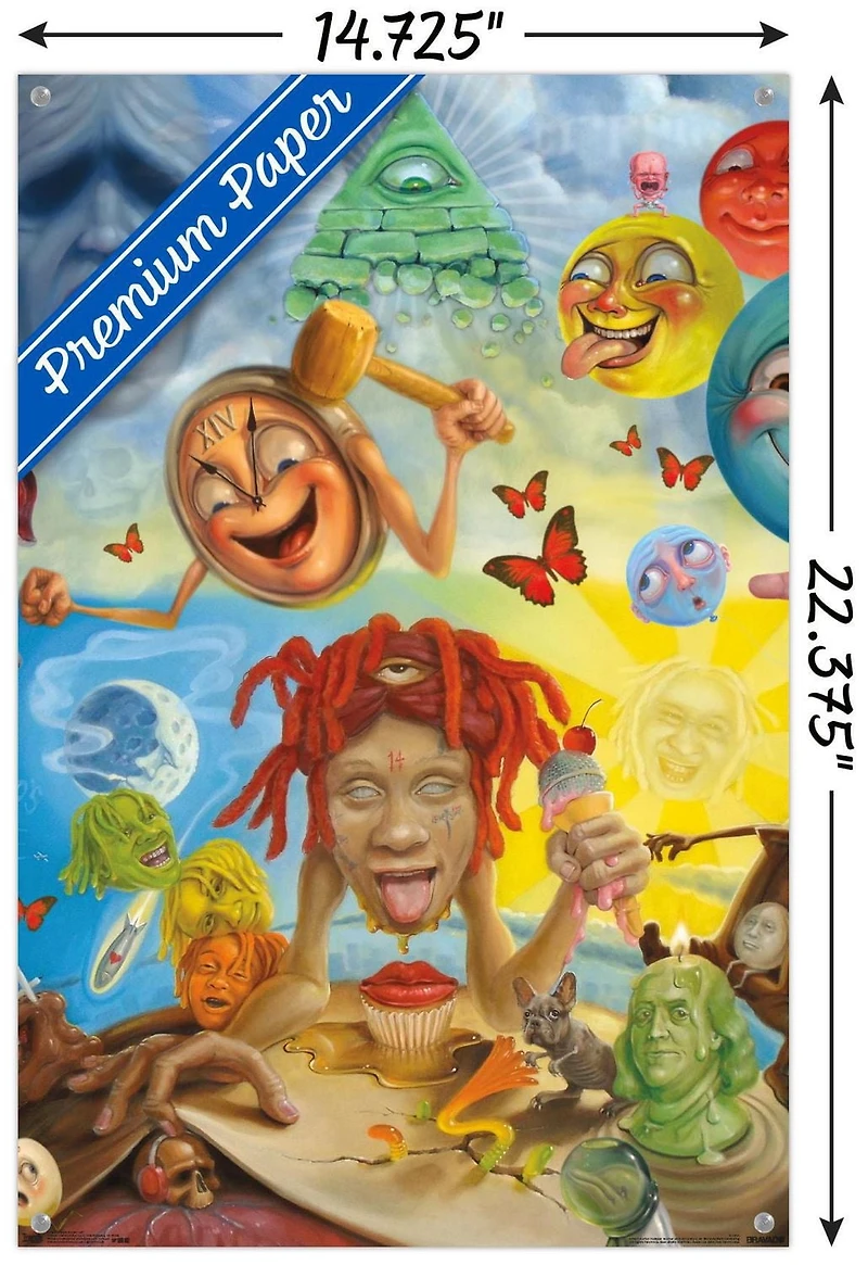 Trippie Redd - Art Wall Poster, 22.375" x 34" Framed