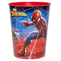 Verre en plastique pour anniversaire Spiderman, 16 oz Le verre de plastique contient 16 oz