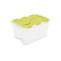 Sterilite 45L Hinged Lid Storage Box- Green, 45L