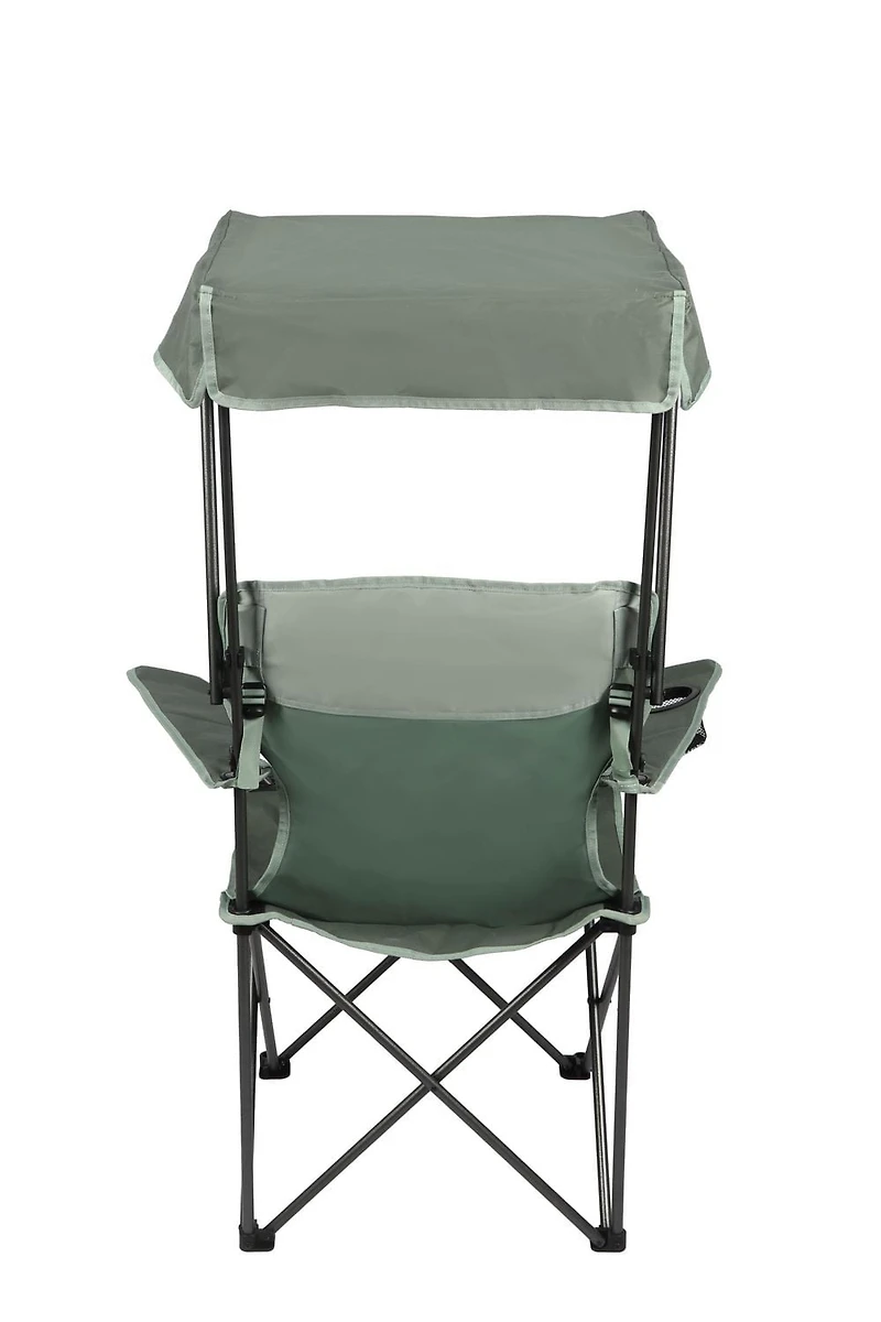 Ozark Trail Camping Chair with Shade, Polyester, Canopy Quad Chair