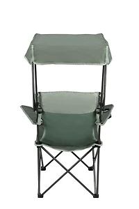 Ozark Trail Camping Chair with Shade, Polyester, Canopy Quad Chair