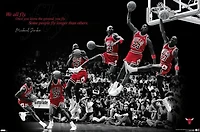Michael Jordan - Fly Wall Poster, 22.375" x 34" Framed