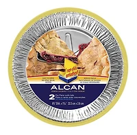 Plat à tartes de 9 po avec couvercles d'Alcan