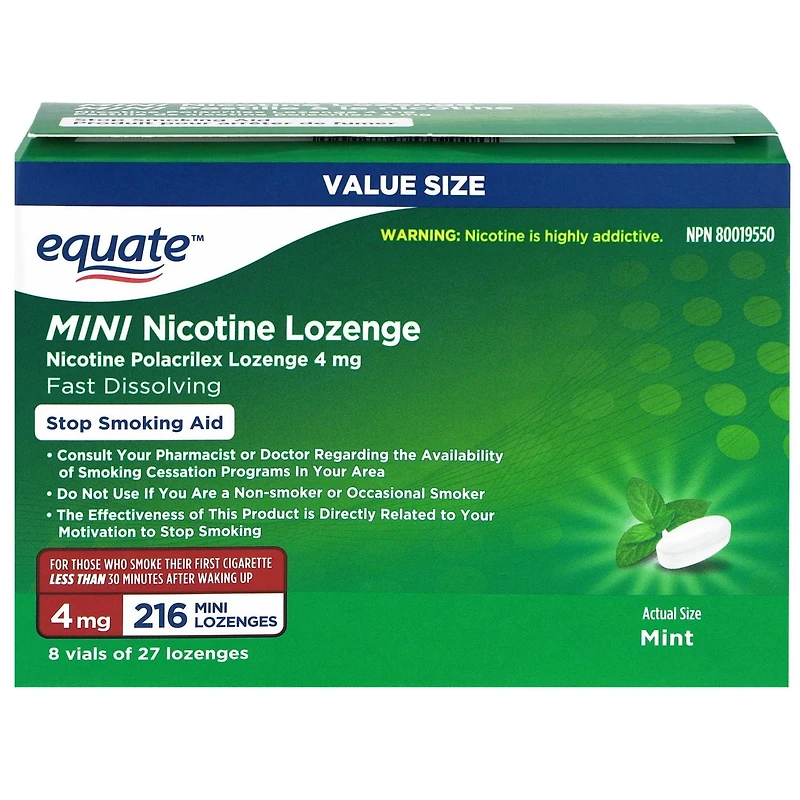 Equate Mini Nicotine Lozenge, Mint
