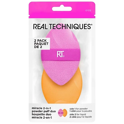 Real Techniques Miracle 2-1 Powder Puff Duo, 2 pc
