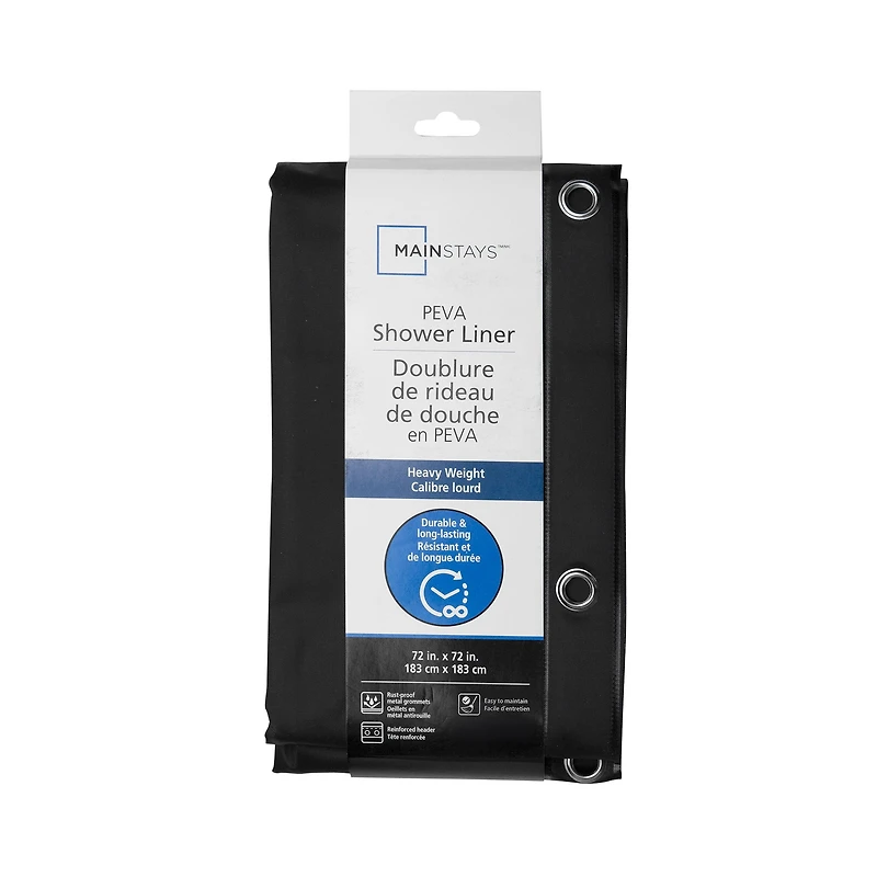 Mainstays Waterproof Heavyweight PEVA Shower Curtain Liner