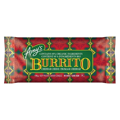 E-AMYS ORGANIC BN & CHEESE BURRITO, E-AMYS ORGANIC BN & CHEESE BURRITO