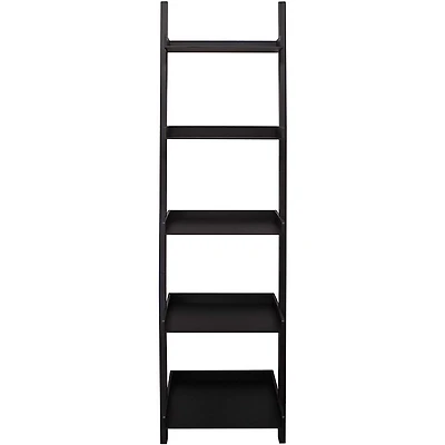 Kiera Grace BestSelling Providence Hadfield Decorative Engineererered Wood à 5 niveaux Ladder étagère pour la maison, la chambre et le bureau, 14 ”L x 18” W x 66 ”H, noir