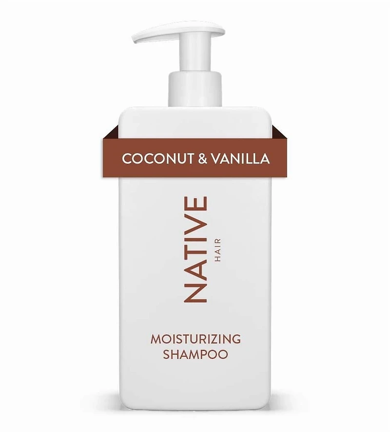 Shampooing hydratant Native Noix de coco et vanille, sans sulfate, sans parabènes 487 ml