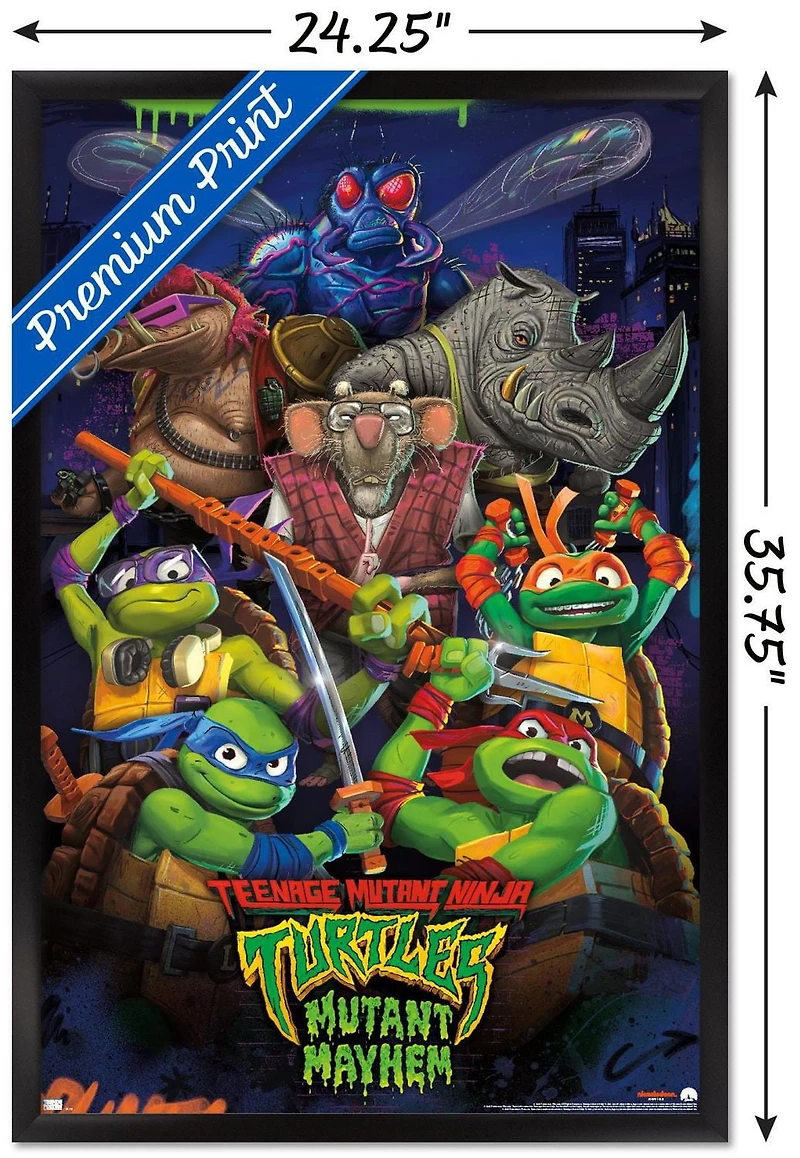 Teenage Mutant Ninja Turtles: Mutant Mayhem -  Group Wall Poster, 22.375" x 34"