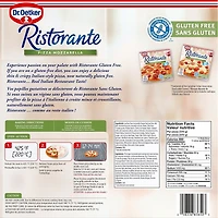 Dr. Oetker Ristorante Gluten & Lactose Free Mozzarella Pizza, 370 g