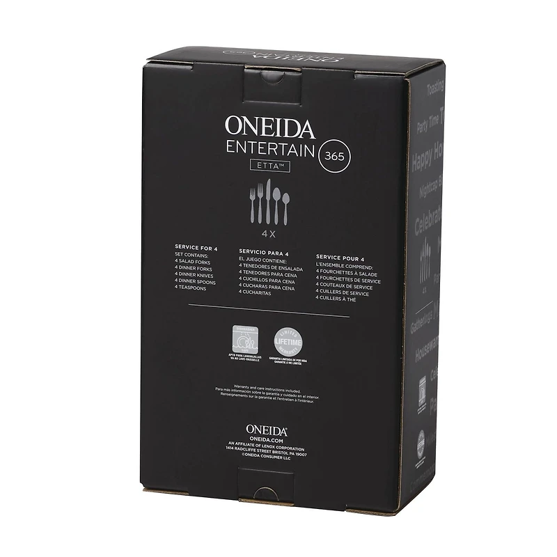 ONEIDA 365 ETTA 20PC FW SET, 20 Pc Flatware Set
