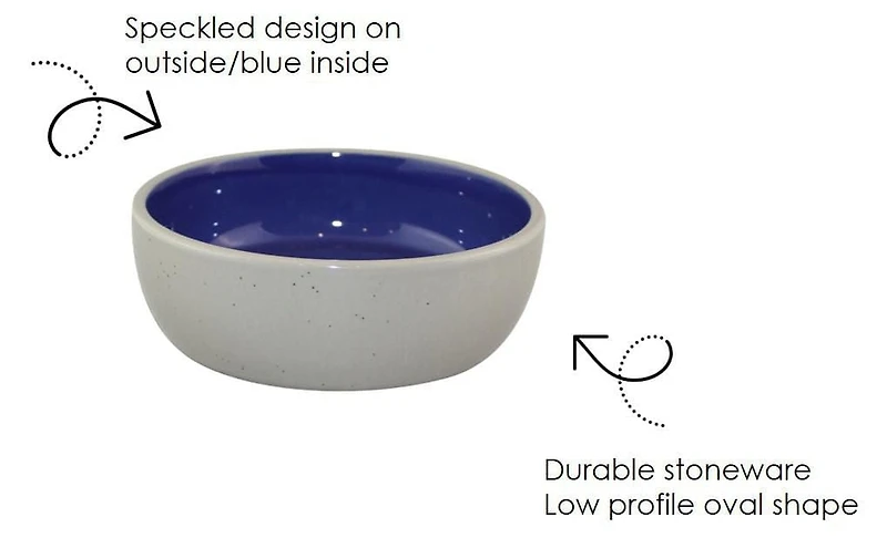 SPOT 5.25" Standard Crock Stoneware Cat Dish, 5.25"L x 5.25"W x 1.5"H