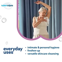 WaterWipes Sensitive+ Body & Intimate Wipes, 3-In-1 Cleans, Cares, Protects, 99.9% Water, Unscented & Hypoallergenic Hygiene Wet Wipes, Adult Care, 30 Count