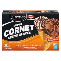 Chapman's Super Caramel Centre Ice Cream Cone in a Box, 8 x 120mL
