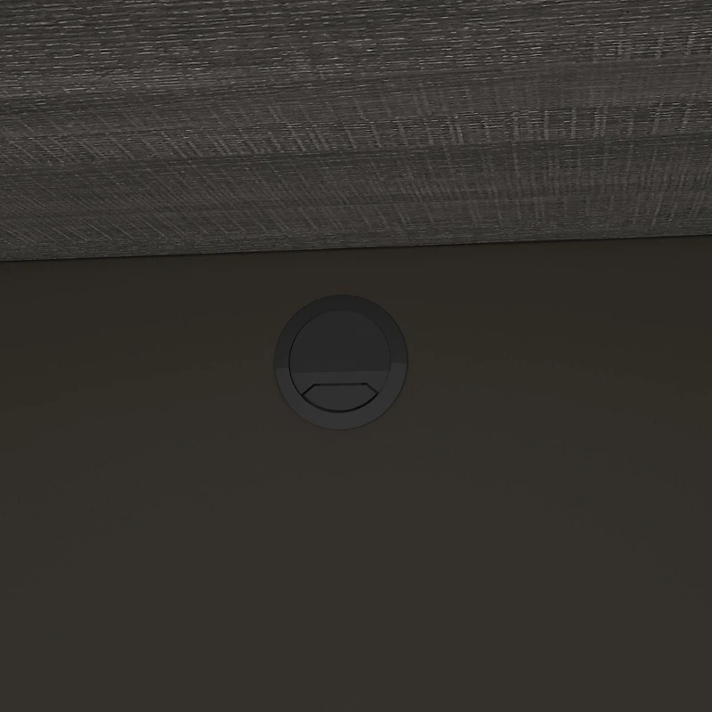 Bestar Prestige + Bureau étroit sans caisson - Gris écorce et ardoise