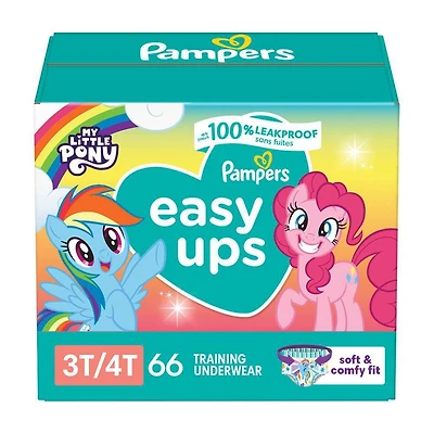 Pampers Easy Ups Girls & Boys Potty Training Pants, Size 5 (3T4T), Peppa Absorbent Training Underwear, Up to 100% Leakproof Day and Night, Hypoallergenic, 46CT