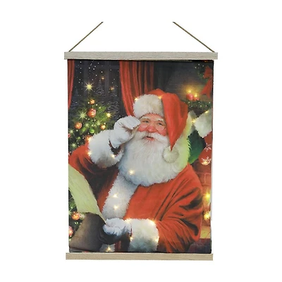 LED Santa Fabric Wall Hanging