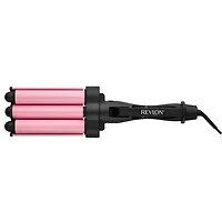 Revlon Wave Master 3 Barrel Ceramic Jumbo Waver/Hair Crimper, Pink, Wave Master with 3 Jumbo Barrels