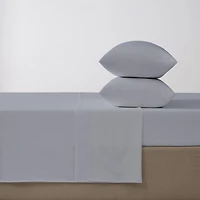 hometrends 300 TC Brushed Percale Flat Sheet, Size: Twin
