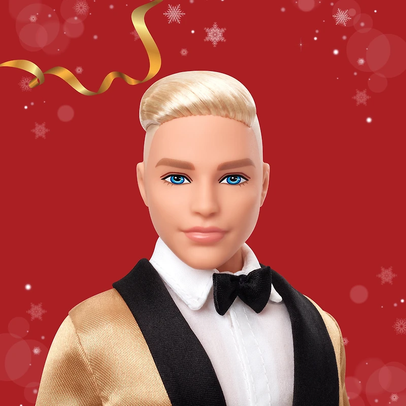 Barbie-Poupée Signature Ken Joyeux Noël 2025-avec veste dorée