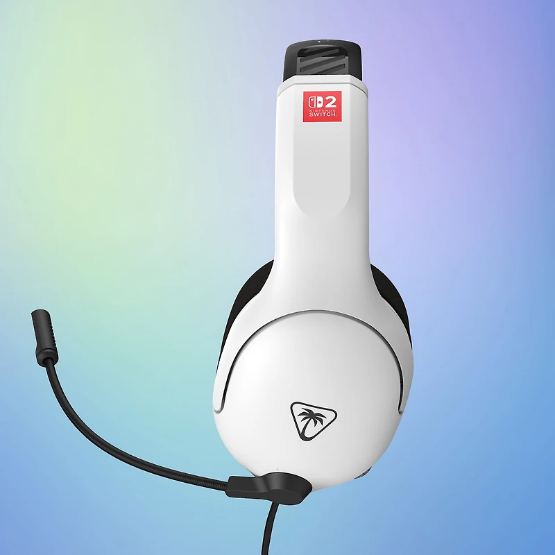 Casque de Gaming Filaire Turtle Beach Airlite Fit: Blanc Noir - Sous Licence Officielle pour Nintendo Switch 2, Nintendo Switch - Durable, Léger