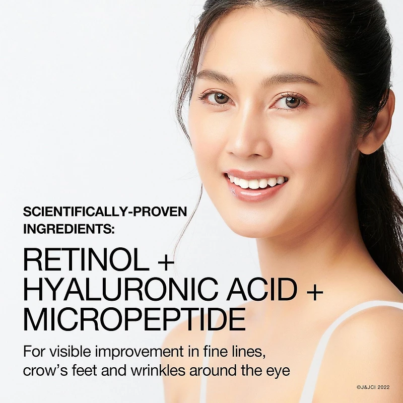 Neutrogena Rapid Wrinkle Repair Retinol Pro+ Eye Cream, Peptide Moisturizer, Reduces Dark Circles & Crows Feet, 14 g