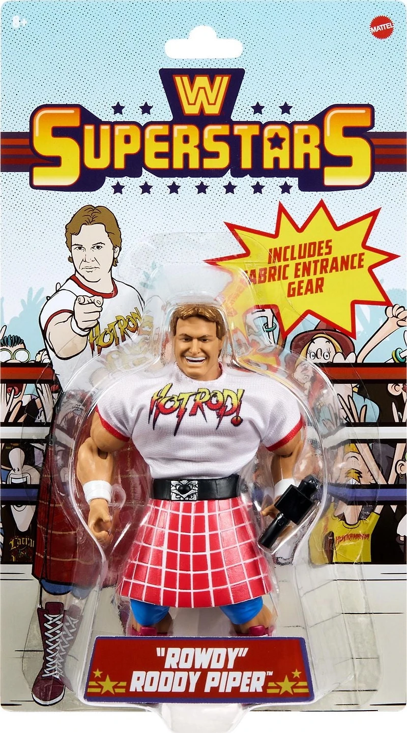 WWE– Superstars – Figurine articulée – «Rowdy» Roddy Piper