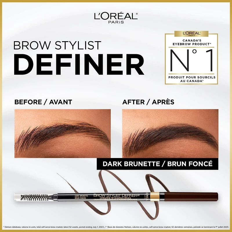 L'Oréal Paris Crayon à Sourcils Hydrofuge Brow Stylist Definer Crayon à Sourcils Mécanique