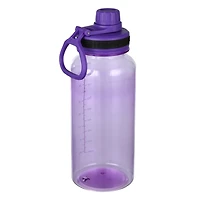 Mainstays 34oz Purple Plastic Wide Mouth Sports Water Bottle with Twist Top Lid, MS Black Sports Bottle