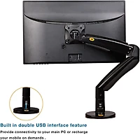 Support de bureau pour moniteur 22 à 35 po avec port USB de North Bayou - F100A