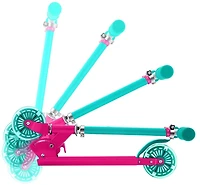 Rugged Racers – Trottinette pliable à 2 roues pour enfant avec design de licorne et roues lumineuses